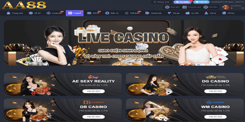 Casino AA88 nhiều ưu đãi